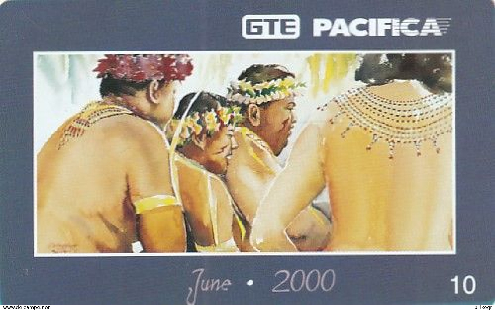 GUAM-SAIPAN - Painting/People Of Guam, June 2000, GTE Pacifica Prepaid Card $10, Sample - Guam