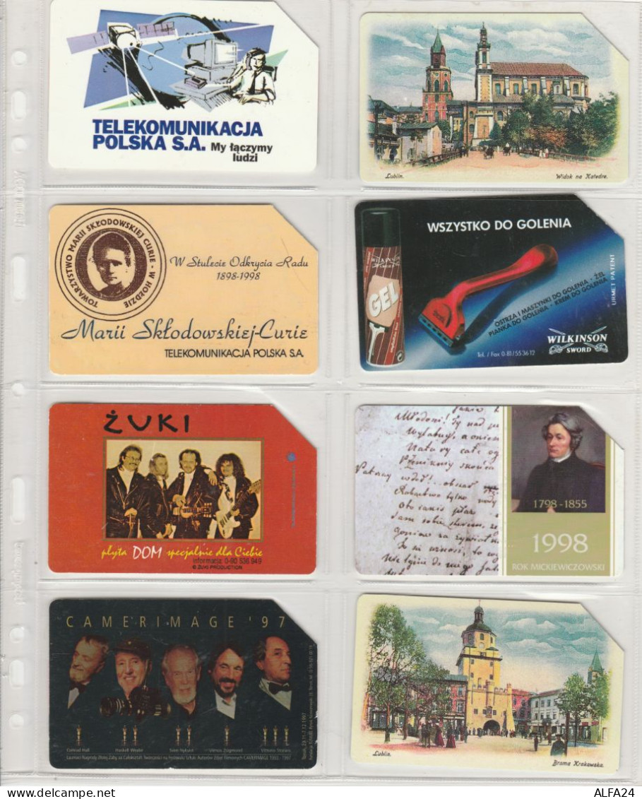 LOT 8 PHONE CARDS POLONIA (PV45 - Pologne