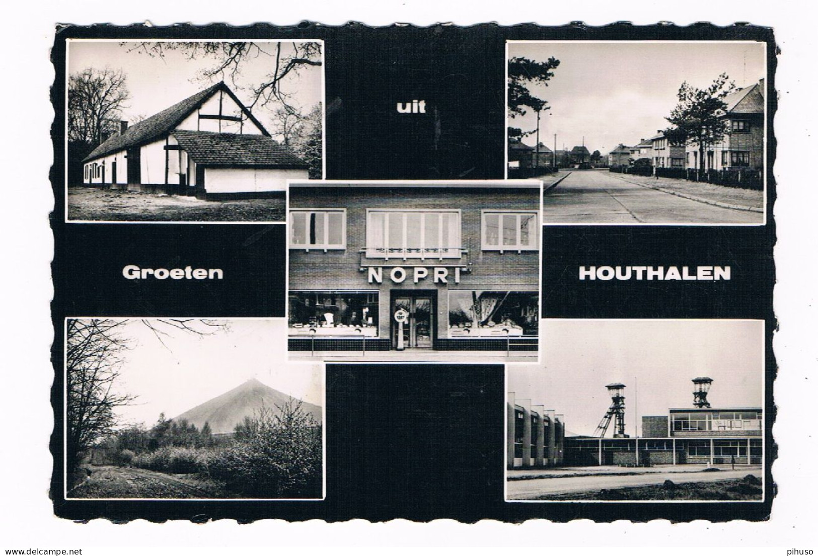 B-9802   HOUTHALEN : Groeten Uit ( Nopri Winkel)( Mijn, Zeche) - Houthalen-Helchteren