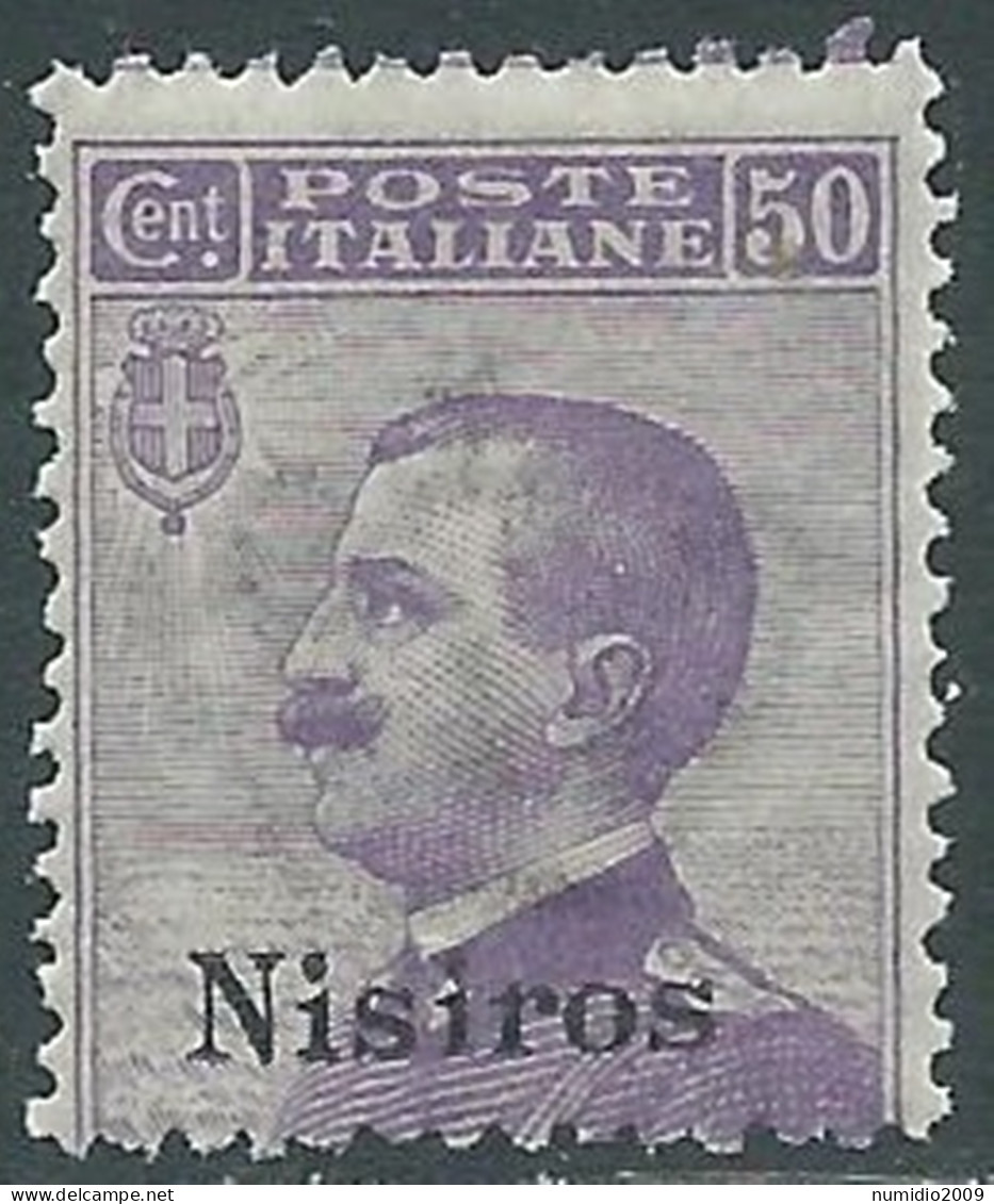 1912 EGEO NISIRO EFFIGIE 50 CENT MNH ** - I29-3 - Egée (Nisiro)