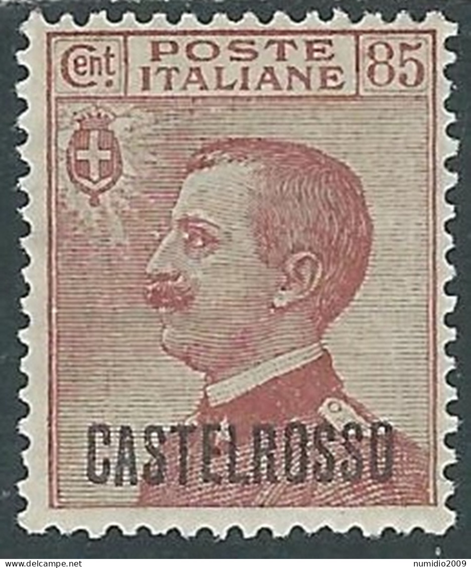 1922 CASTELROSSO EFFIGIE 85 CENT MH * - I29-6 - Castelrosso