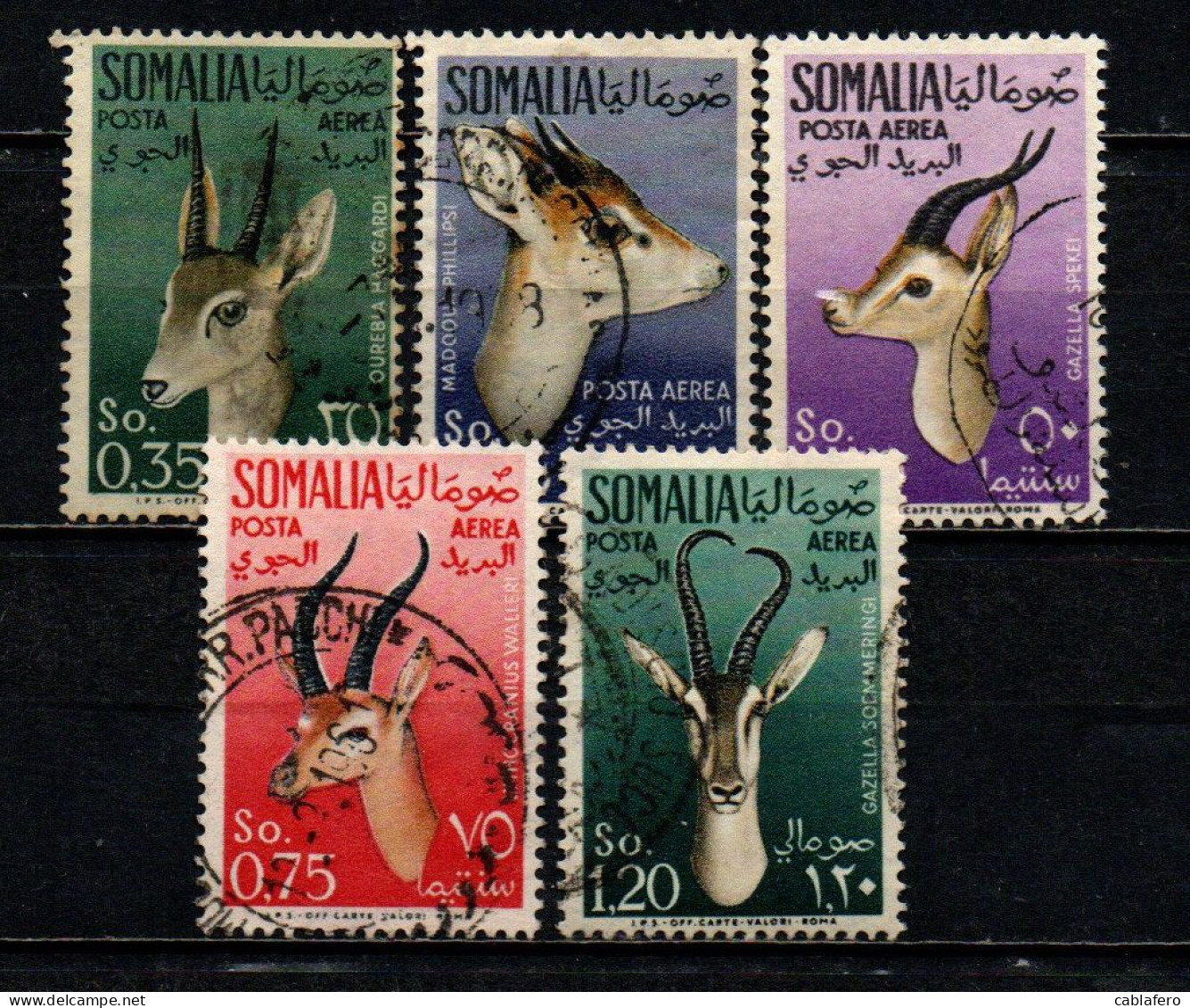 SOMALIA - AFIS - 1955 - ANIMALI AFRICANI - USATI - Somalia (AFIS)