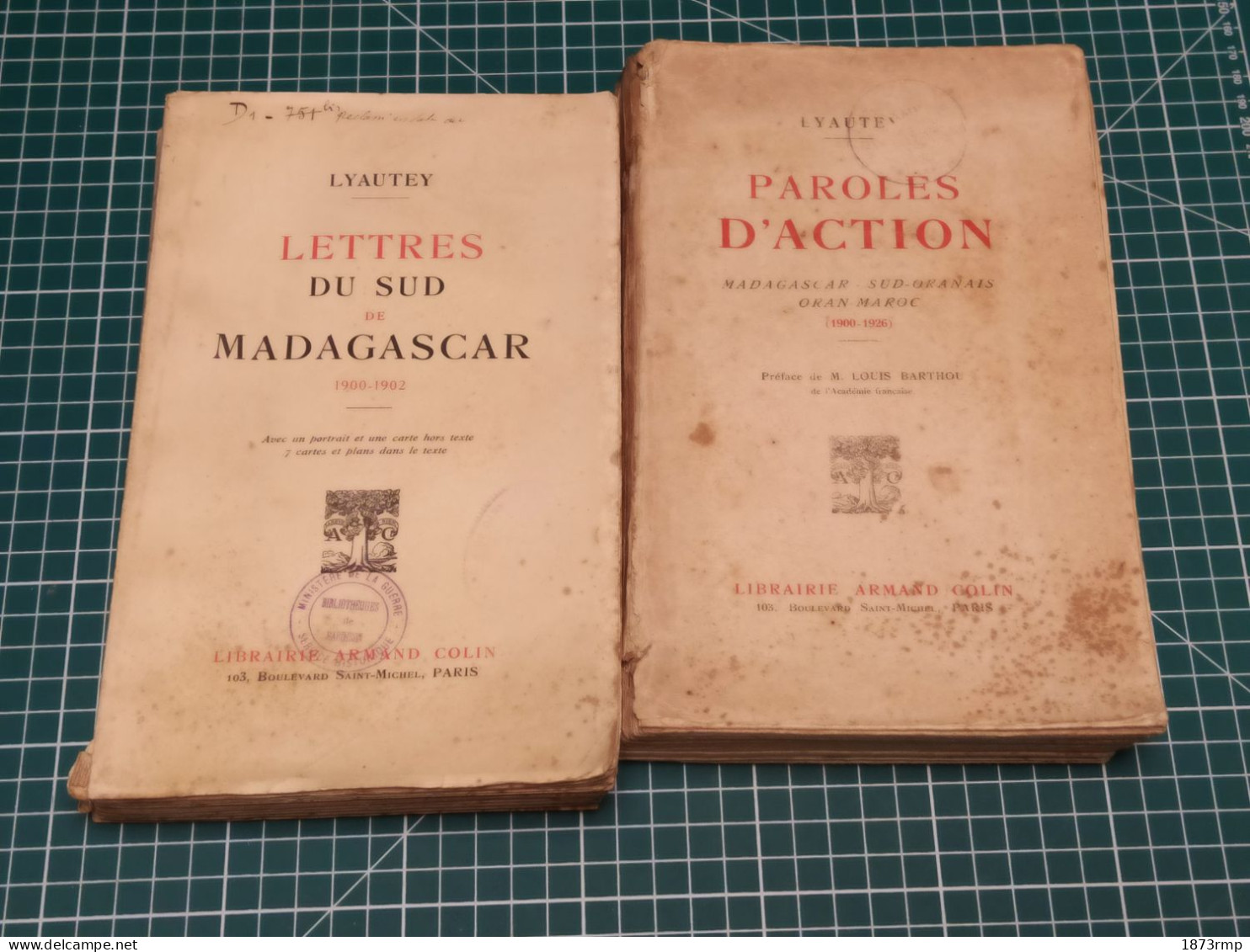 LYAUTEY, LETTRES DU SUD DE MADAGASCAR ET PAROLES D'ACTION - Frans