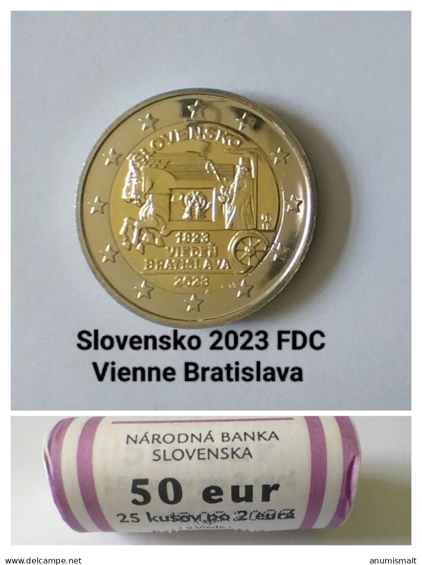2 Euros Commémorative Slovaquie 2023 - TYPE  A -Vienne Bratislava - Slovaquie