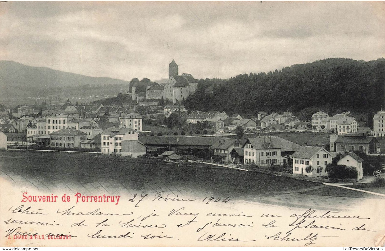 SUISSE - Souvenir De Porrentruy - J Enard & Fils - Dos Non Divisé - Carte Postale Ancienne - Porrentruy