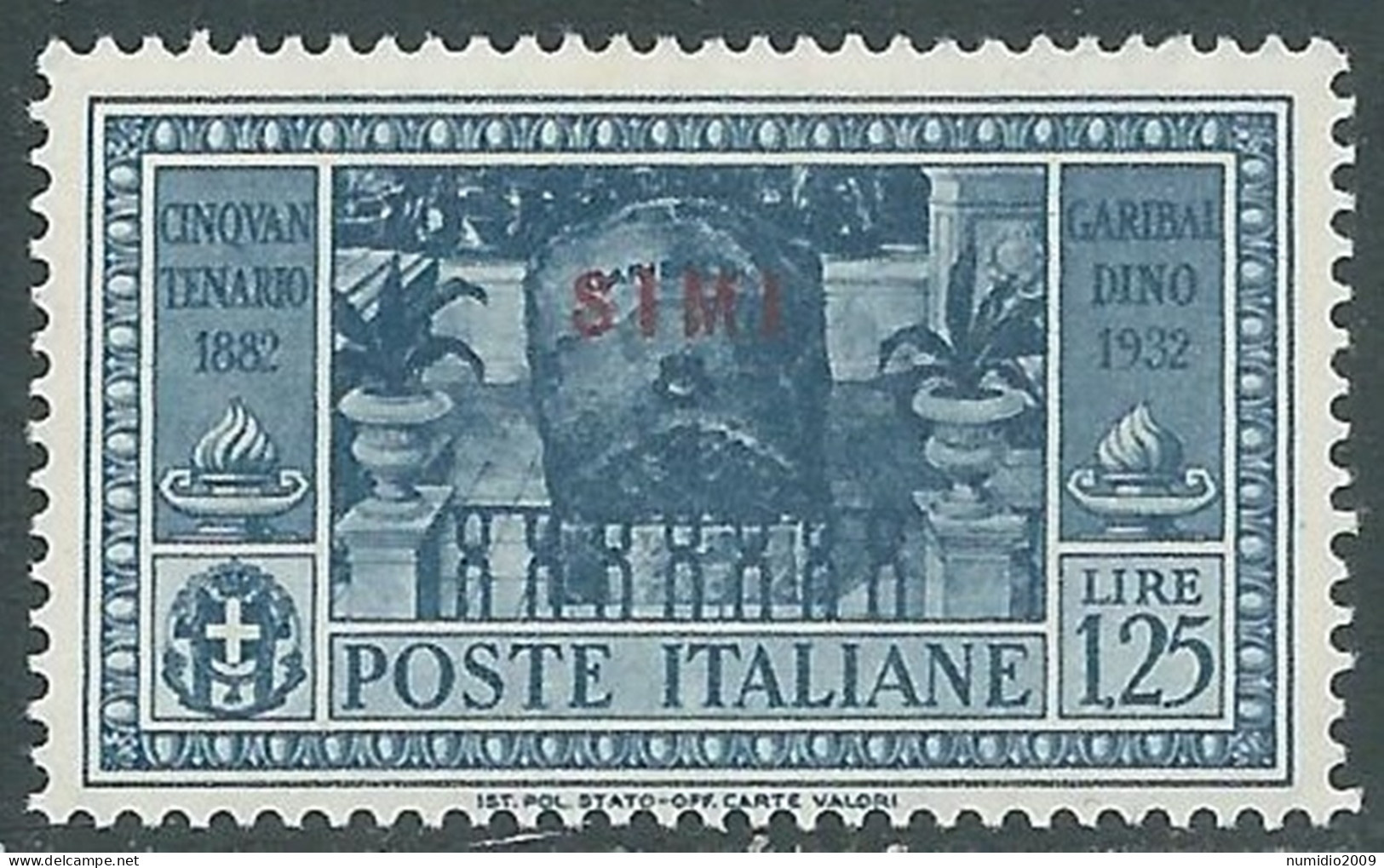 1932 EGEO SIMI GARIBALDI 1,25 LIRE MNH ** - I31-4 - Egée (Simi)