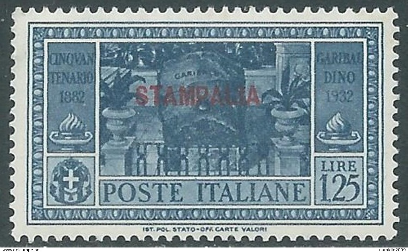 1932 EGEO STAMPALIA GARIBALDI 1,25 LIRE MNH ** - I31-4 - Aegean (Stampalia)