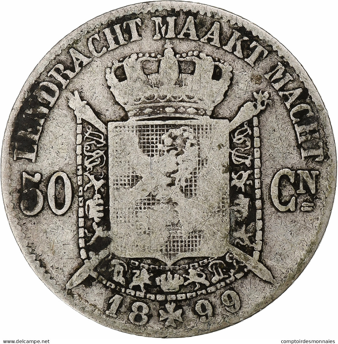 Monnaie, Belgique, Leopold II, 50 Centimes, 1899, TB, Argent, KM:27 - 50 Cent