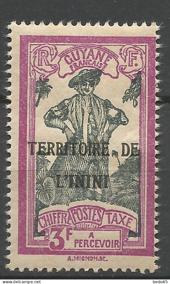 ININI TAXE N° 9 NEUF** LUXE SANS CHARNIERE / Hingeless / MNH - Sonstige & Ohne Zuordnung