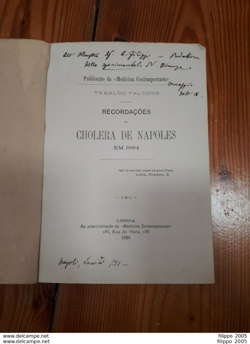 1885 - LISBONA - Colera Napoli - RECORDACOES DO CHOLERA DE NAPOLES EM 1884 - Scienze Manuali