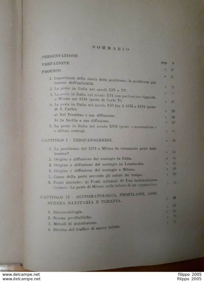 1944 - LA PESTE DI SAN CARLO VISTA DA UN MEDICO - LA CAVA - MEDICINA - LIBRO - Medicina, Psicología