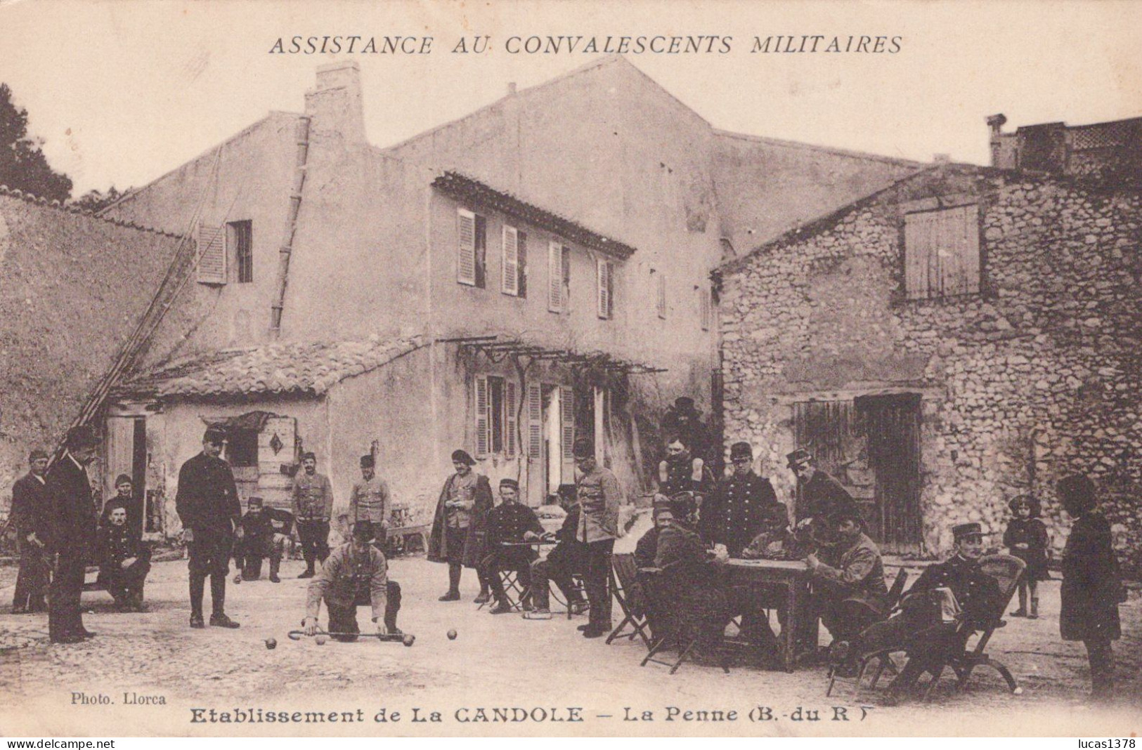 13 / MARSEILLE / LA PENNE SUR HUVEAUNE /  ETABLISSEMENT DE LA CANDOLE / PARTIE DE PETANQUE / ON MESURE !! - Saint Marcel, La Barasse, St Menet