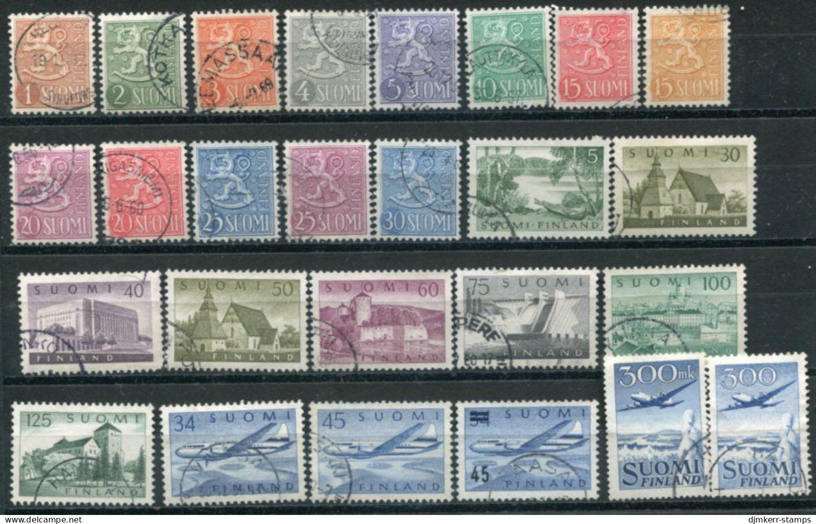 FINLAND 1950-1961 Definitives Complete Used. - Usados