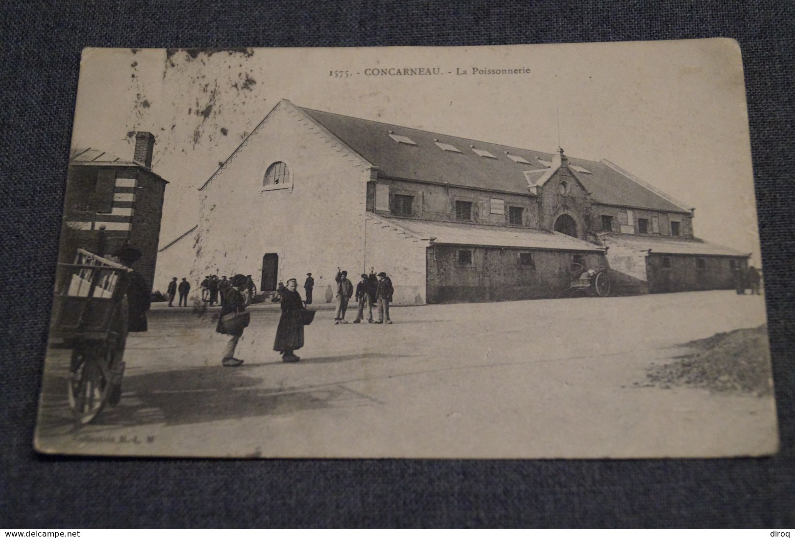 Très Belle Ancienne Carte Postale,Concarneau 1914,la Poissonnerie - Concarneau