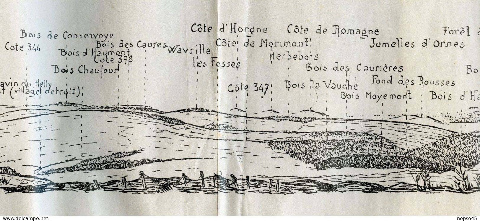 Brochure.notice sur Fort de Doumont.son rôle pendant la bataille de Verdun.Croquis panoramiques.