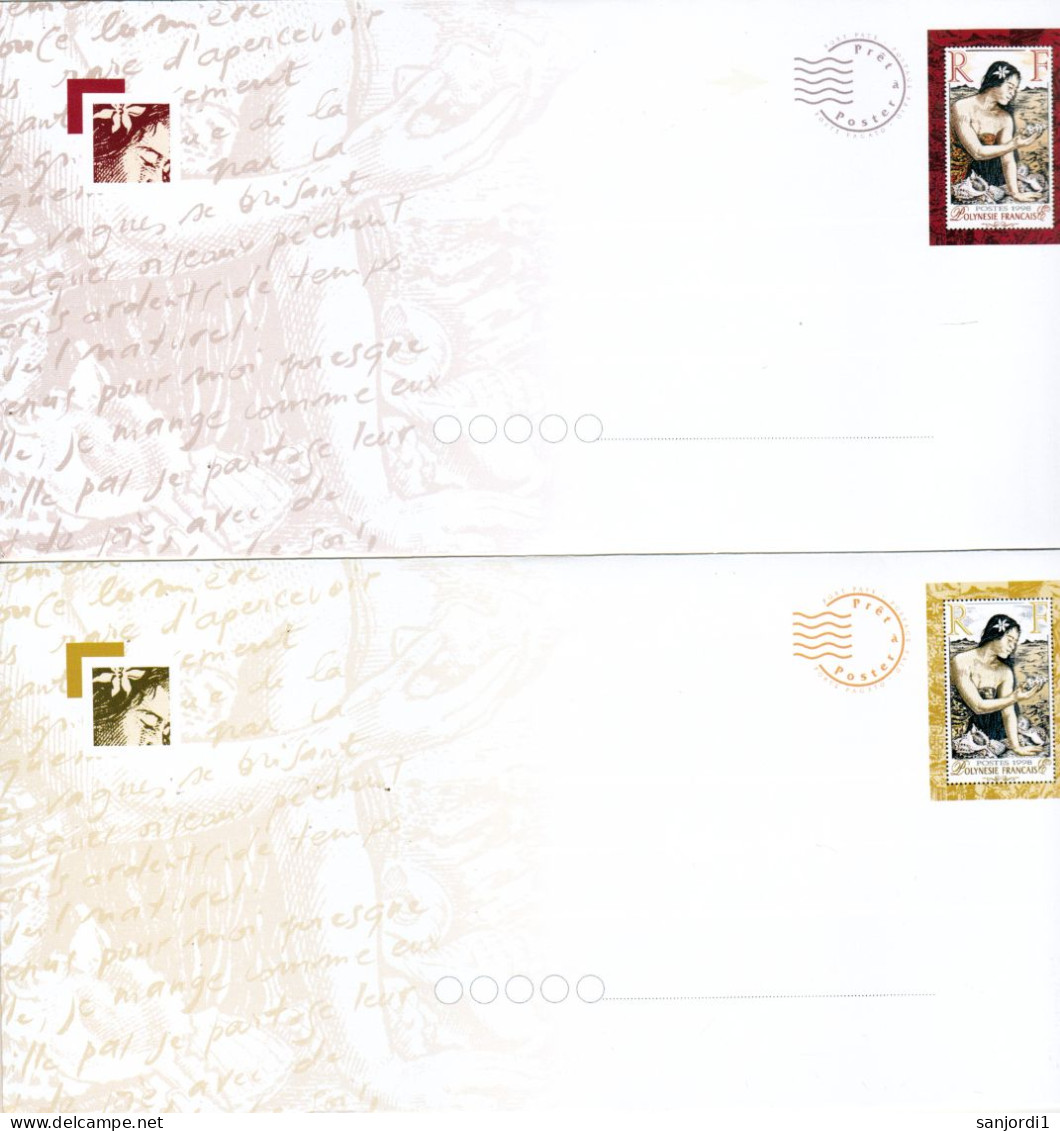 Polynésie  1/4 Enveloppes Et Carte 1998 - Prêt-à-poster