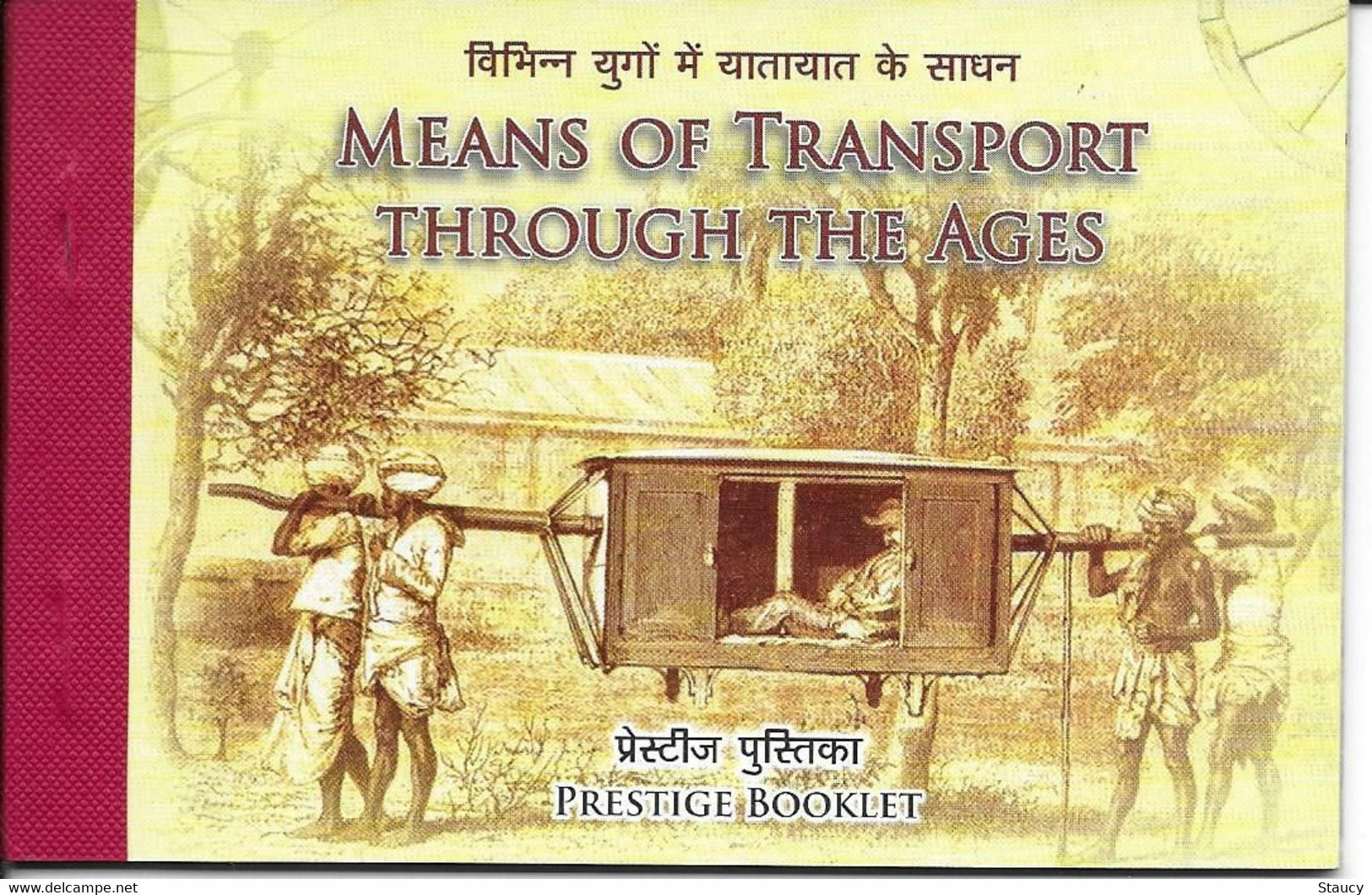 India 2017 Means Of Transport Through Ages Complete Prestige Booklet Containing 5 MINIATURE SHEETS MS MNH As Per Scan - Bus