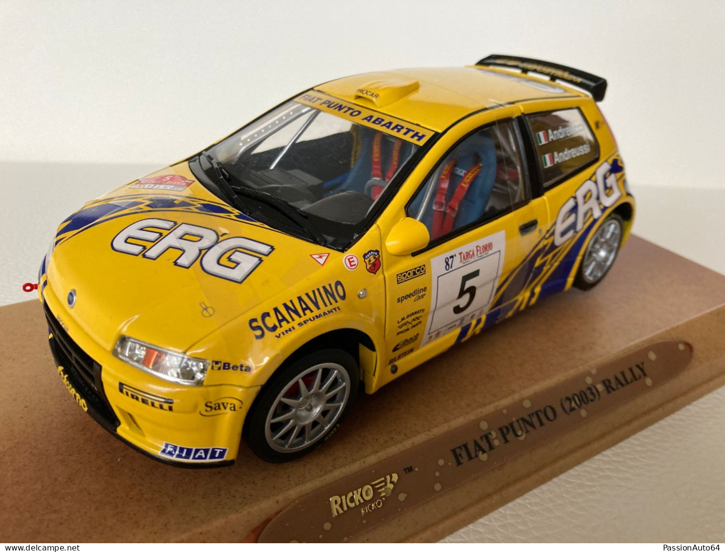 1/18 Ricko Fiat Punto Rally 2003 No Burago Solido Norev Otto Mobile Anson Spark Autoart Kyosho Minichamps BBR CMC Exoto - Andere & Zonder Classificatie