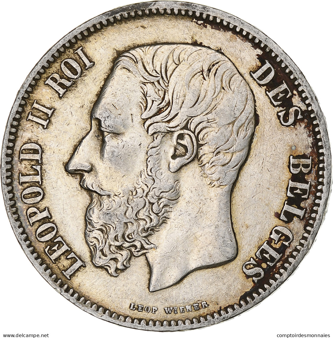 Monnaie, Belgique, Leopold II, 5 Francs, 5 Frank, 1869, TTB, Argent, KM:24 - 5 Francs