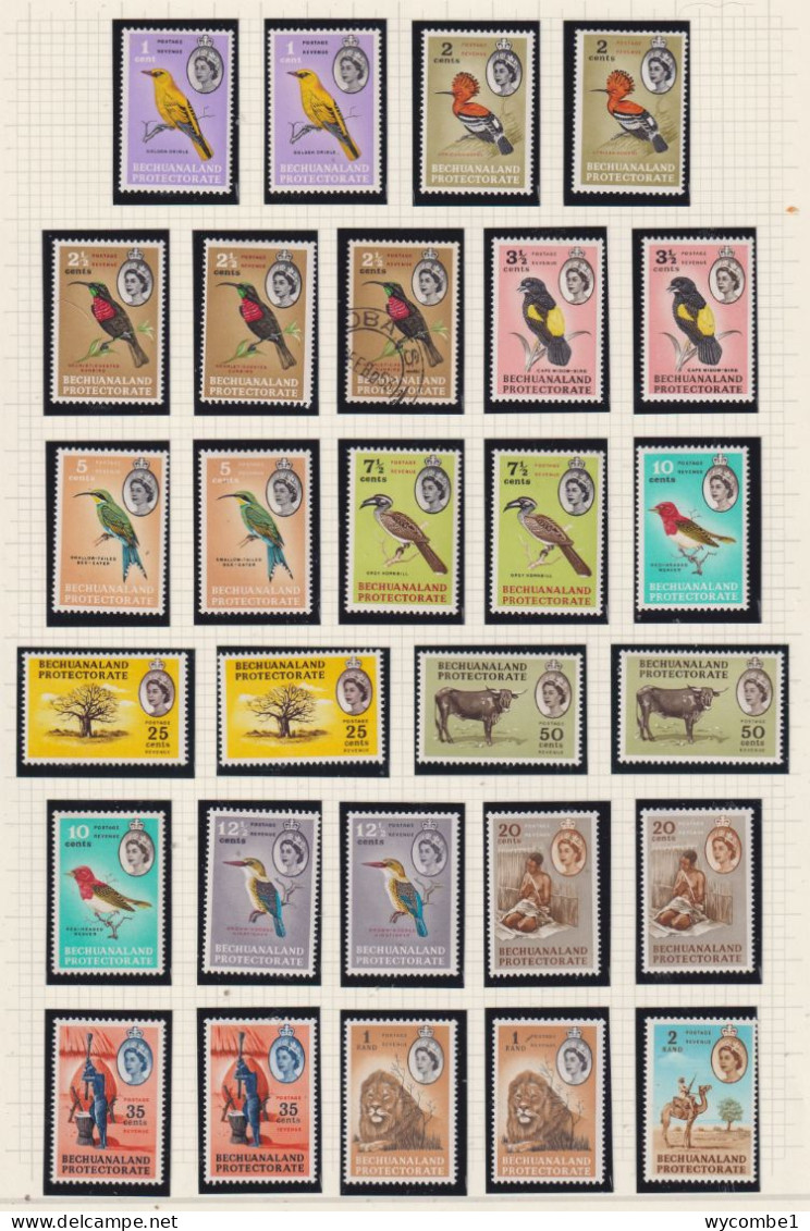 BECHUANALAND  - 1961 Pictorial Definitives With Varieties  Set Hinged Mint As Scan (1 X 21/2c Used) - 1885-1964 Protectorado De Bechuanaland