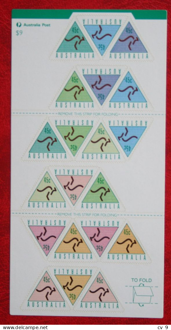 ATM Triangle KANGAROOS Booklet Teller Machine Stamp-Adv 1994 Mi 1443-1450 POSTFRIS MNH ** Australia Australien Australie - Markenheftchen