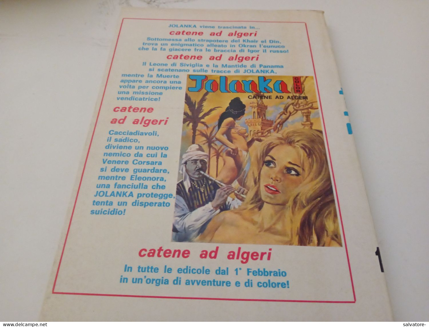 FUMETTO  JOLANKA- LA FURIA DEL PASCIA'- FUNETTO A COLORI- 1972 - Prime Edizioni