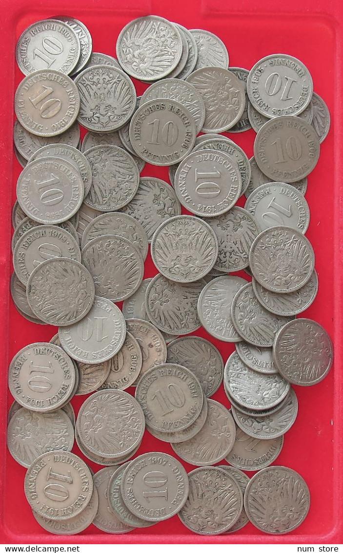 COLLECTION LOT GERMANY EMPIRE 10 PFENNIG 83PC 330G #xx40 0379 - Collections