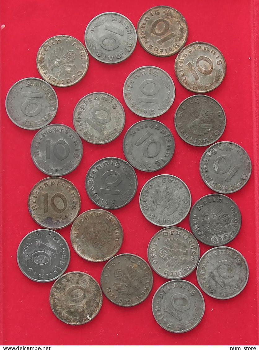 COLLECTION LOT THIRD REICH 10 REICHSPFENNIG 22PC 79G #xx40 0443 - Colecciones Completas Y Lotes