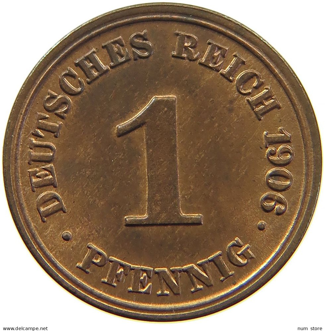 GERMANY EMPIRE 1 PFENNIG 1906 J #s083 0001 - 1 Pfennig