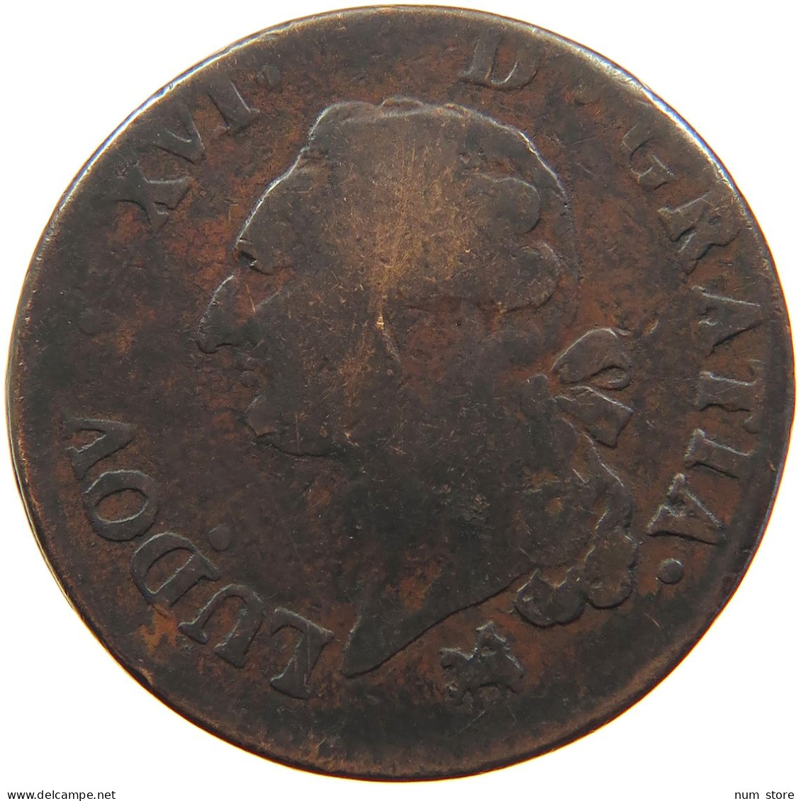 FRANCE SOL 1791 ROUEN #s081 0527 - 1774-1791 Ludwig XVI.