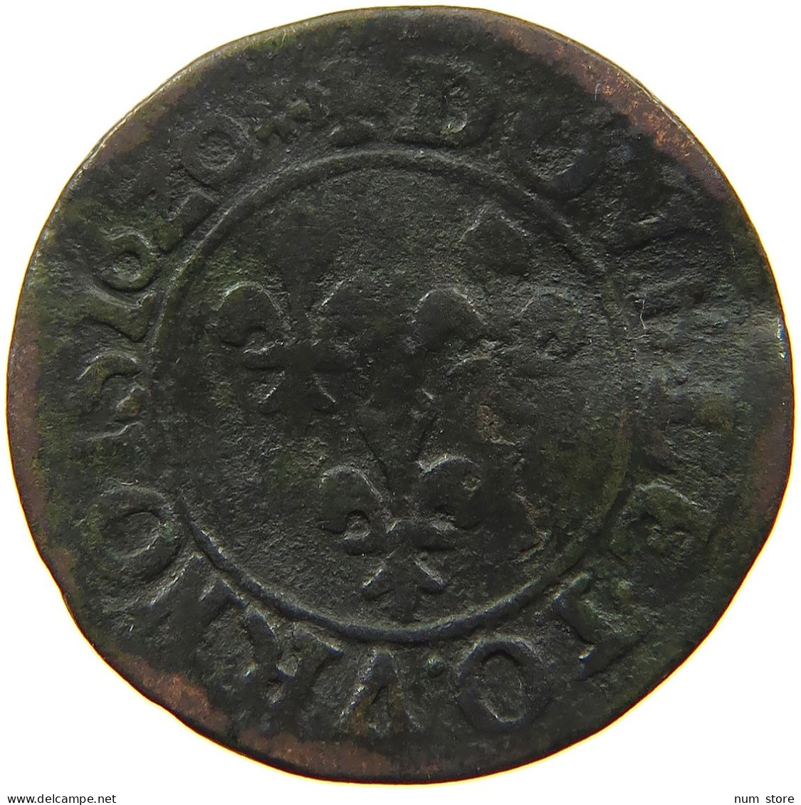 FRANCE DOUBLE TOURNOIS 1620 LOUIS XIII. #s084 0201 - 1610-1643 Ludwig XIII. Der Gerechte