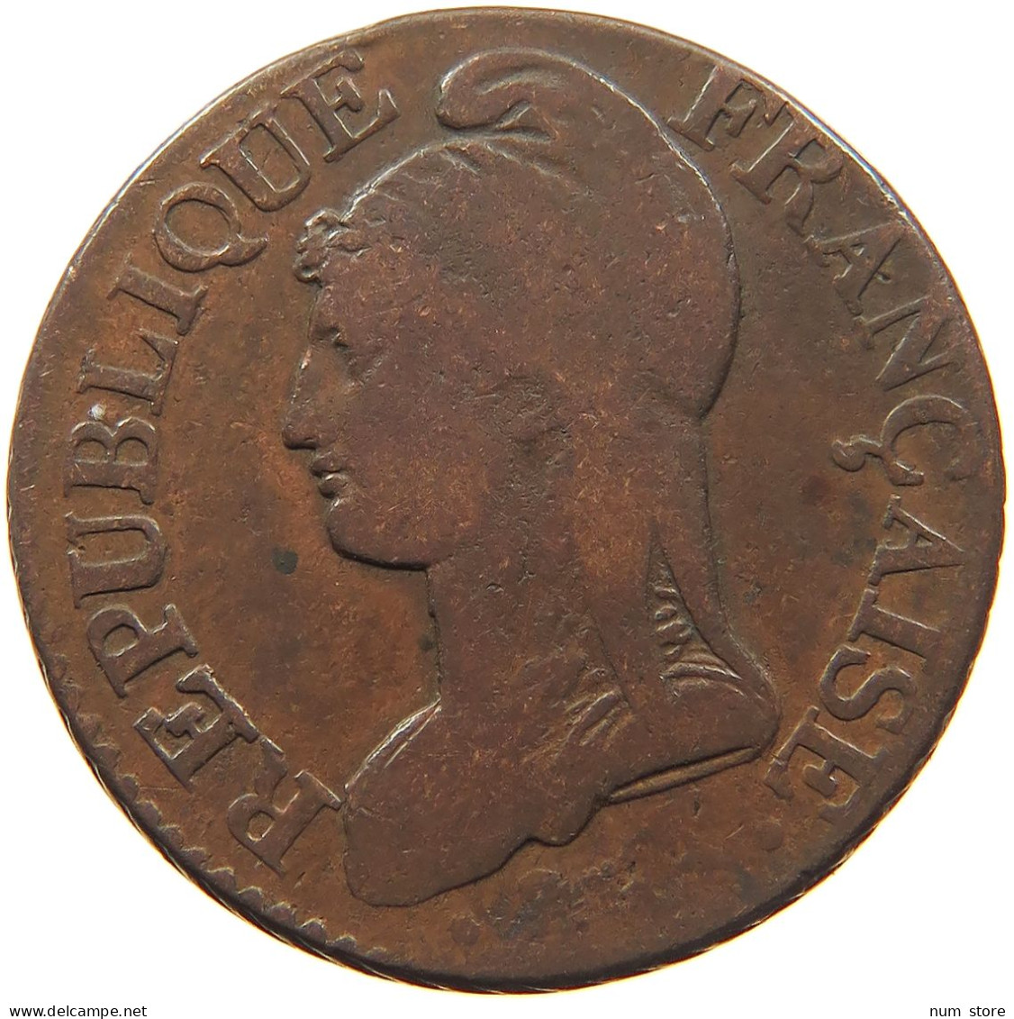 FRANCE 5 CENTIMES AN 8 A #s081 0499 - 1792-1804 1ère République (An I – An XII)