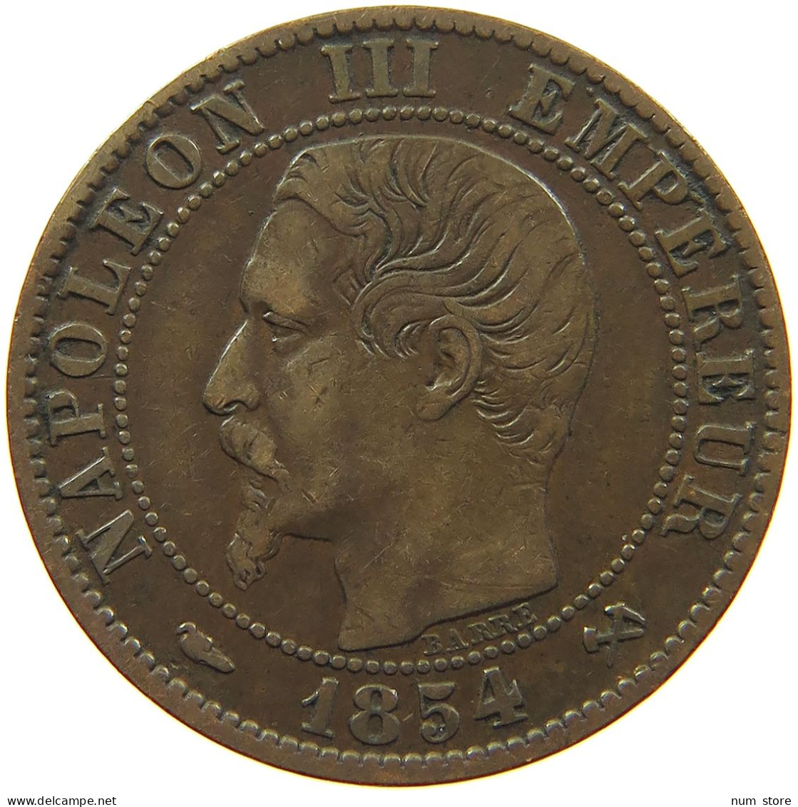 FRANCE 5 CENTIMES 1854 B #s081 0379 - 5 Centimes