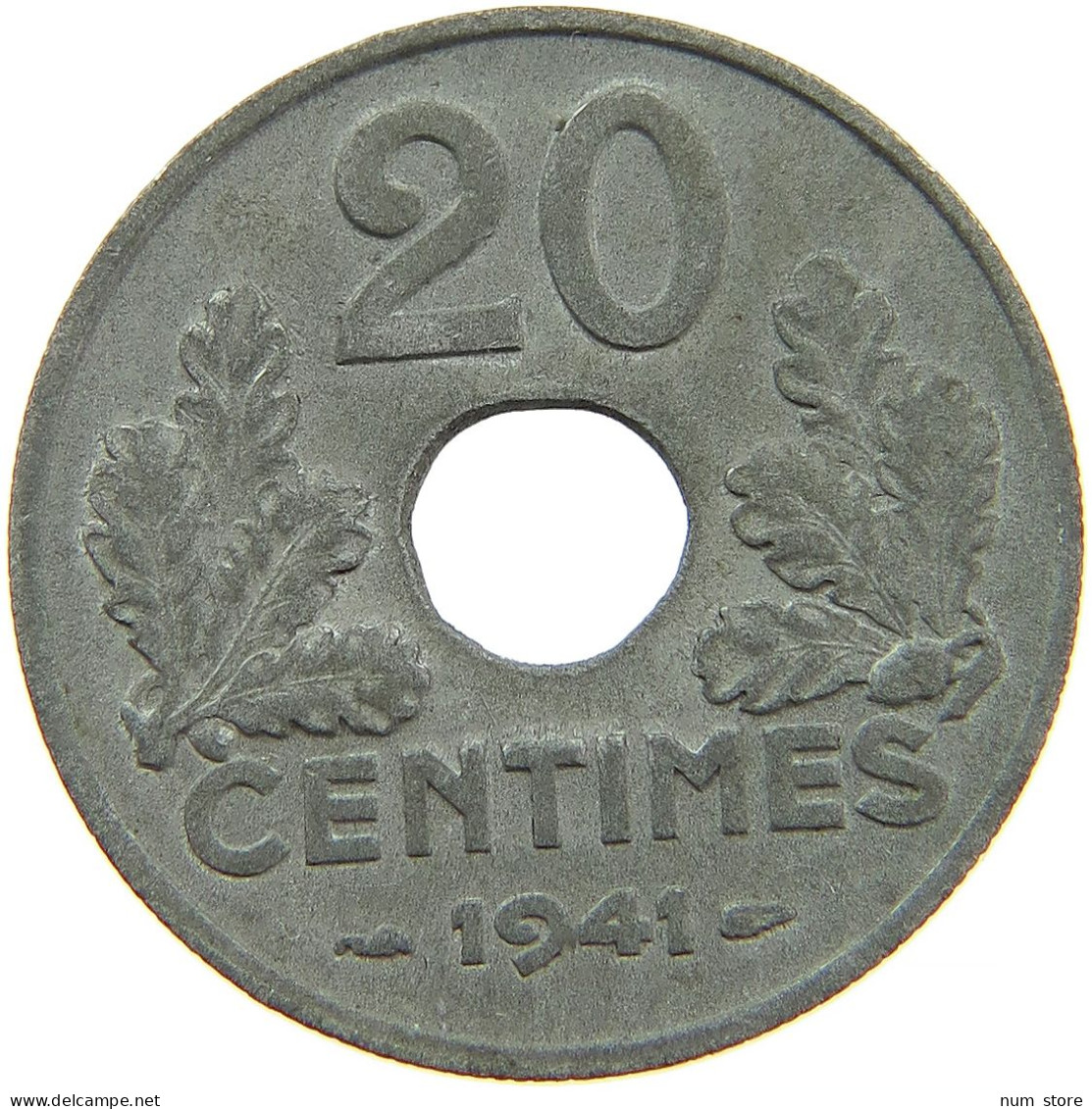 FRANCE 20 CENTIMES 1942 #s088 0193 - 20 Centimes