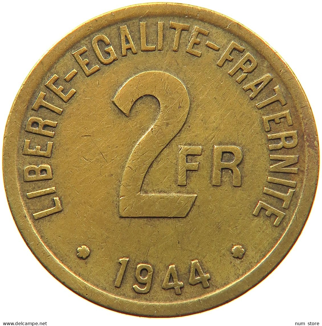 FRANCE 2 FRANCS 1944 #s081 0001 - 2 Francs