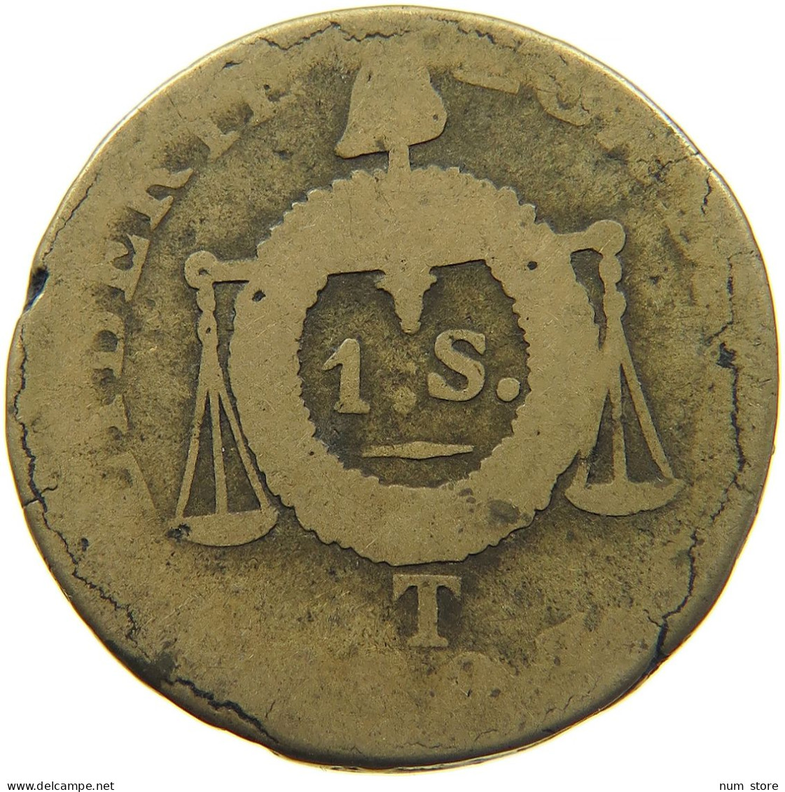 FRANCE 1 SOL 1793 NANTES #s085 0243 - 1792-1804 First French Republic