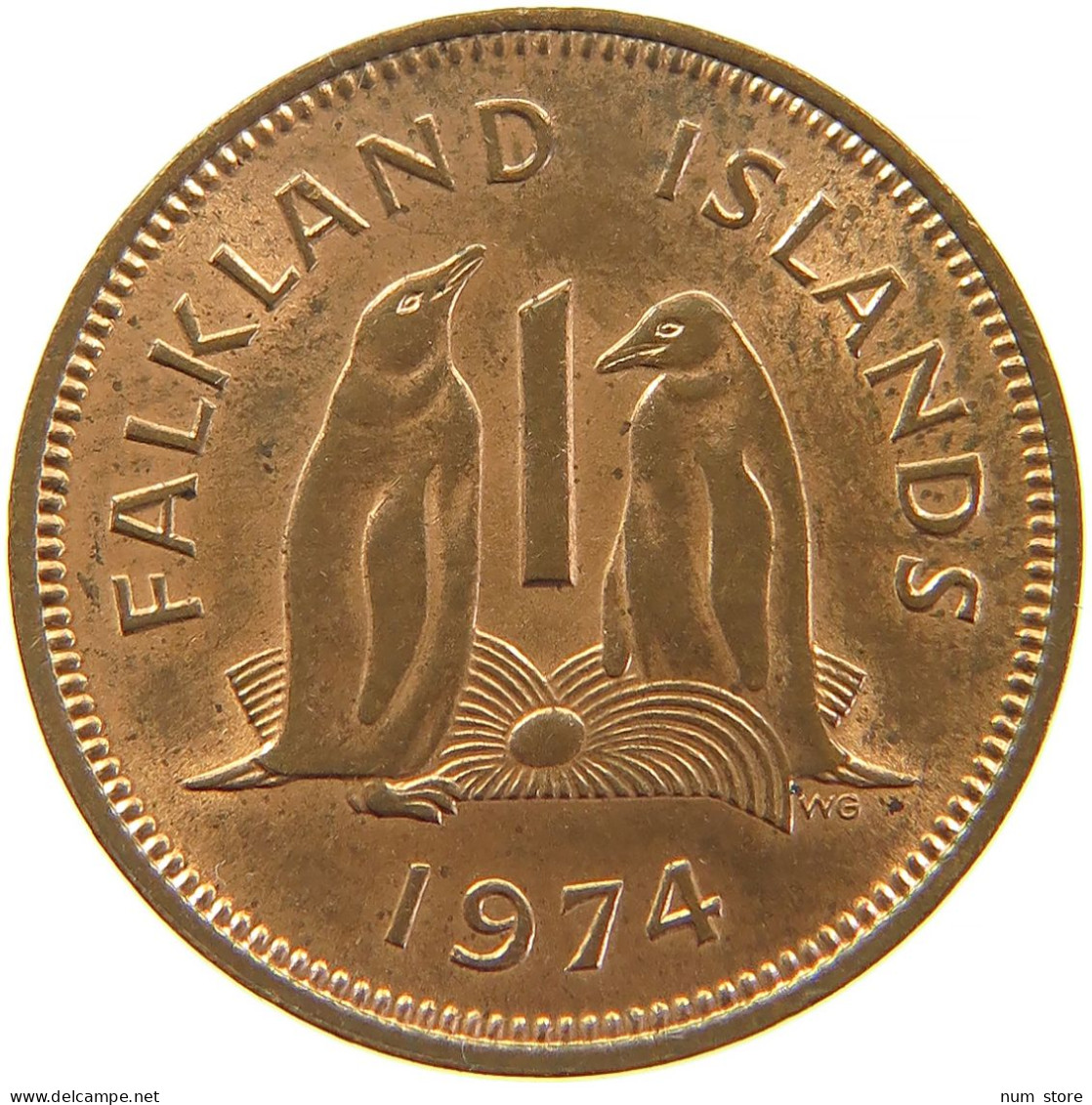 FALKLAND ISLANDS 1 CENT 1974 #s083 0249 - Falklandinseln