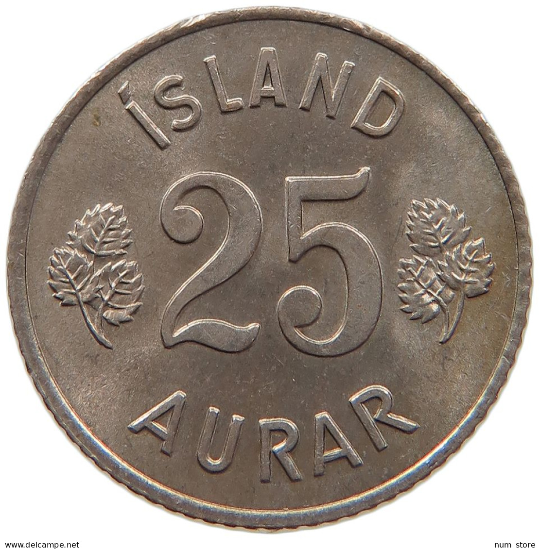 ICELAND 25 AURAR 1967 #s084 0595 - Islande