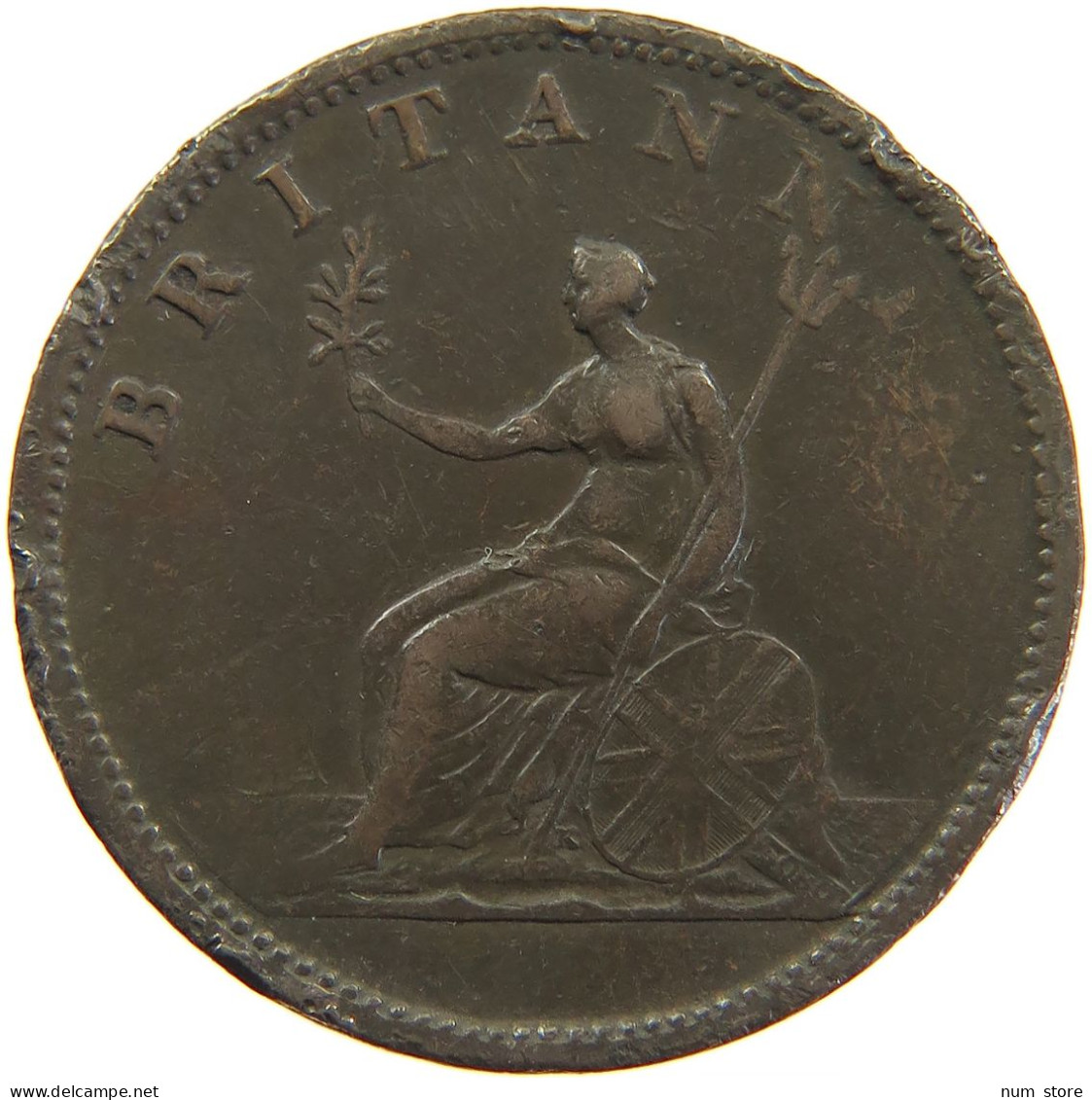 GREAT BRITAIN HALFPENNY 1806 GEORGE III. #s082 0045 - B. 1/2 Penny