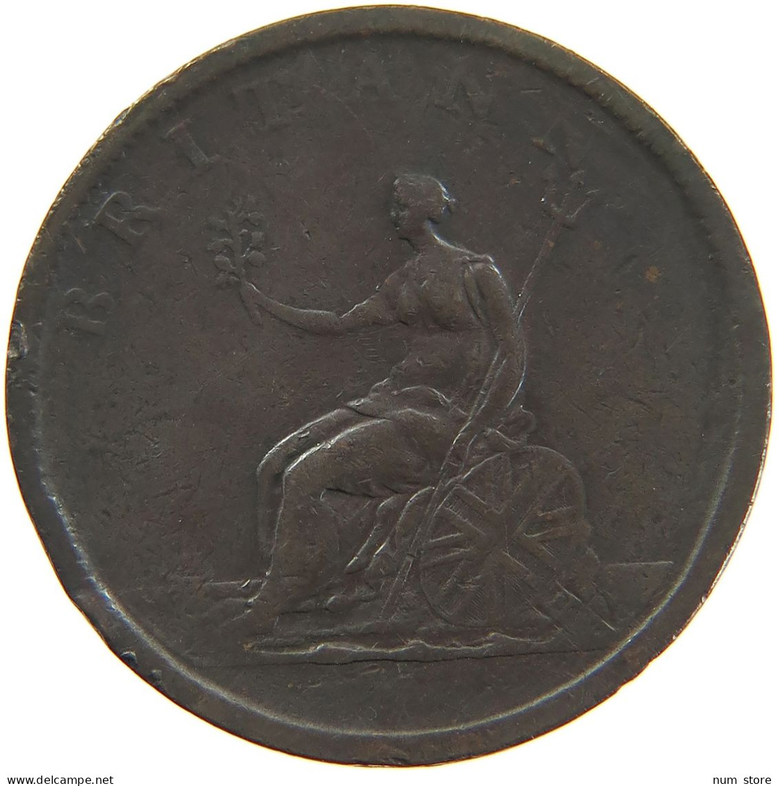 GREAT BRITAIN HALFPENNY 1806 GEORGE III. #s082 0059 - B. 1/2 Penny