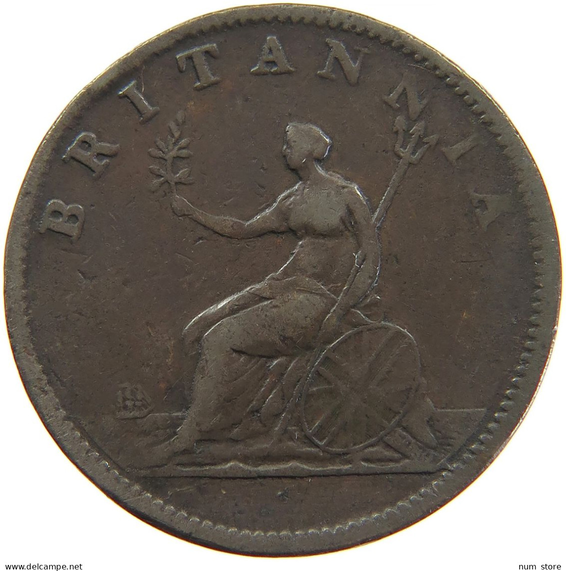 GREAT BRITAIN HALFPENNY 1806 GEORGE III. #s082 0057 - B. 1/2 Penny