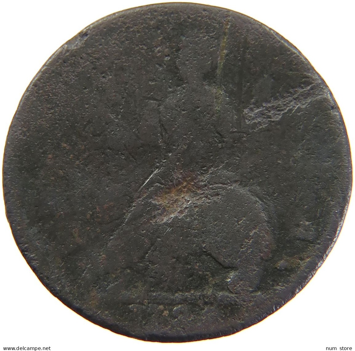 GREAT BRITAIN HALFPENNY 172. GEORGE I. #s082 0071 - B. 1/2 Penny
