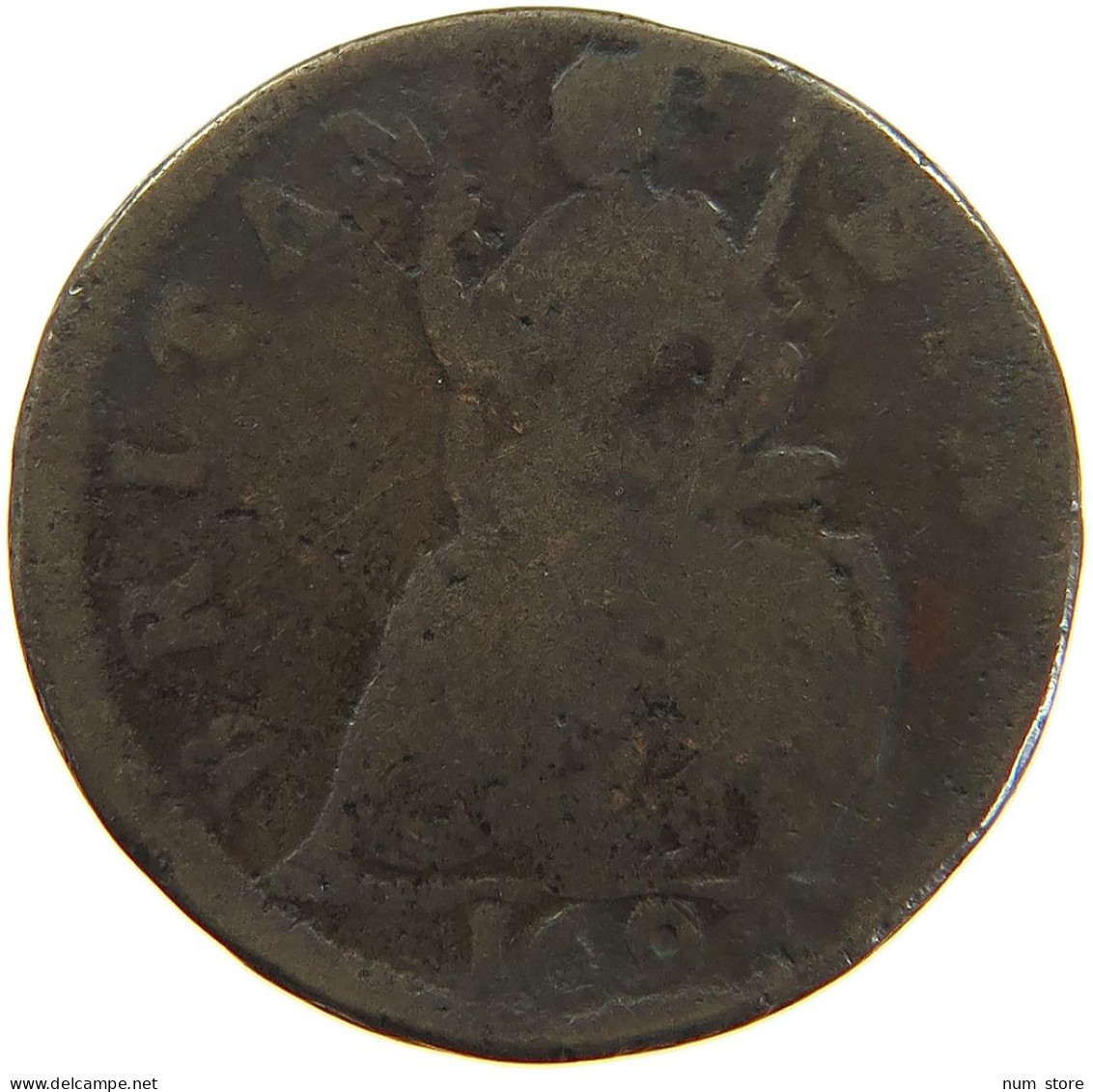 GREAT BRITAIN FARTHING 1694 #s082 0079 - A. 1 Farthing