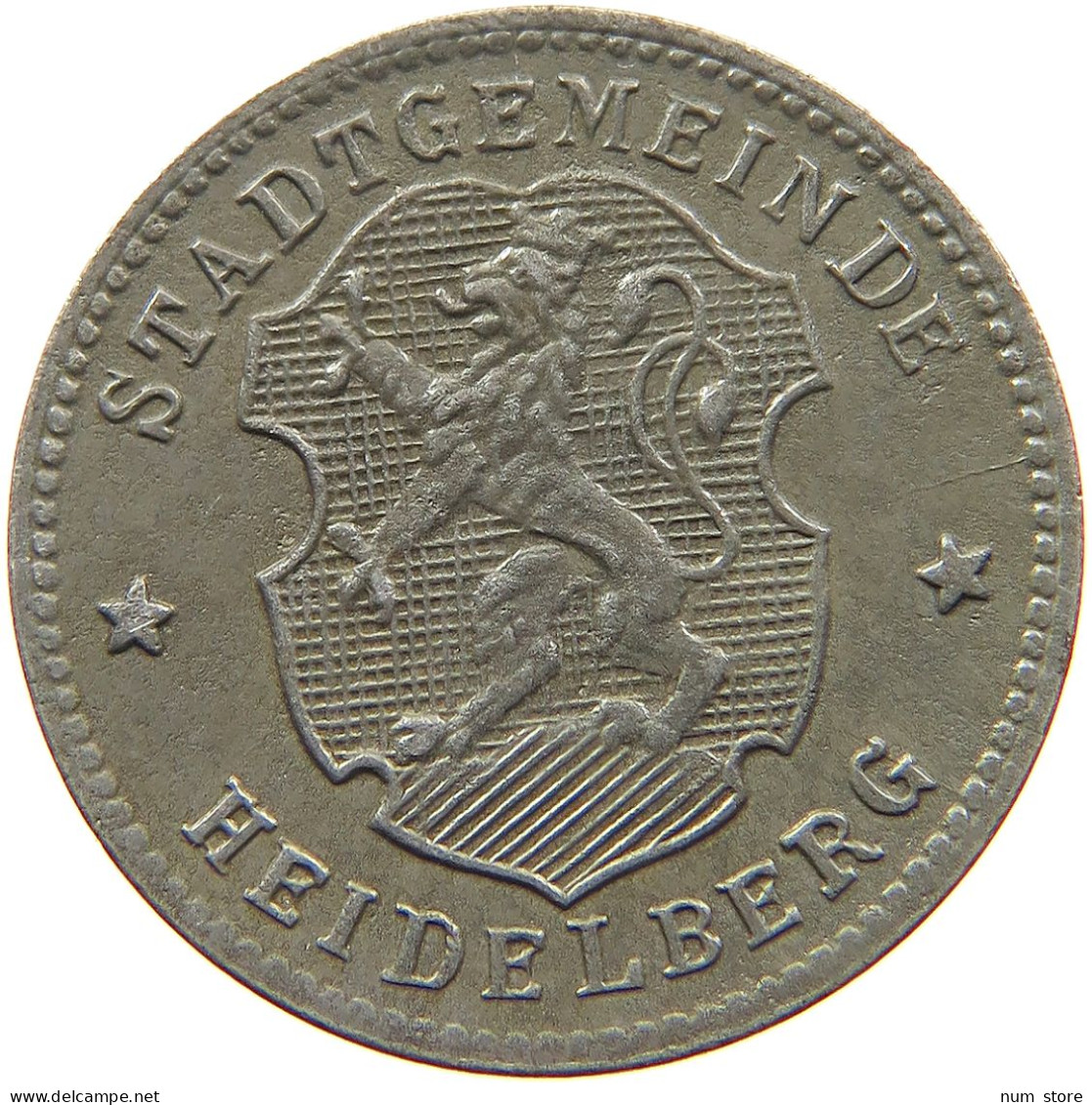 GERMANY NOTGELD 10 PFENNIG HEIDELBERG #s081 0111 - Noodgeld