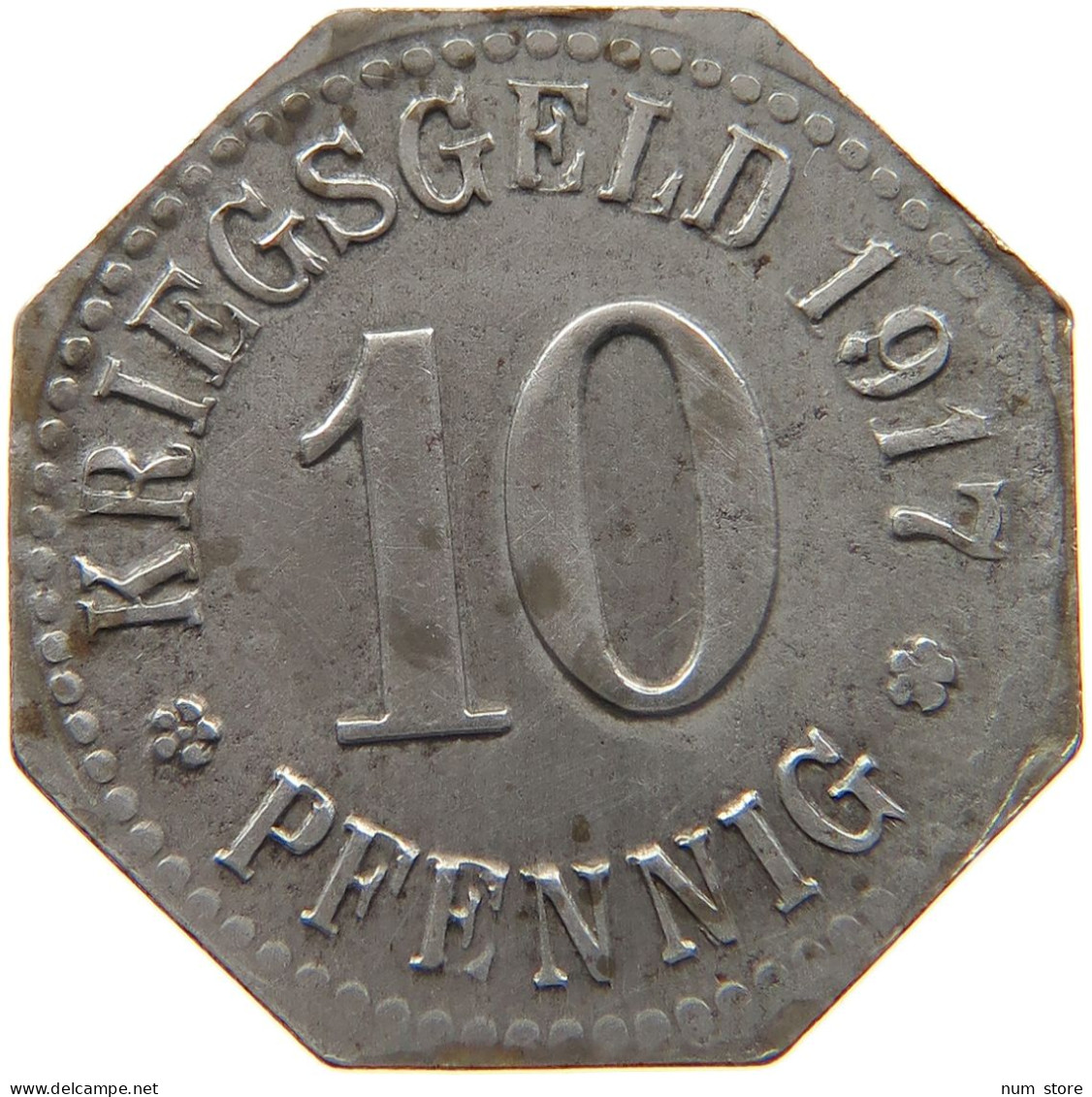 GERMANY NOTGELD 10 PFENNIG WIESBADEN #s088 0267 - Notgeld