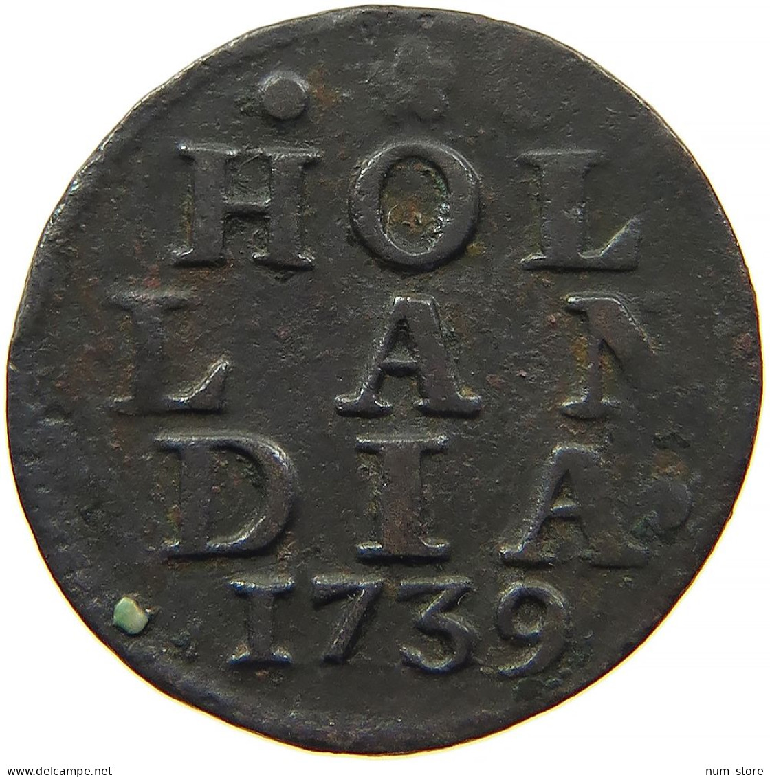 NETHERLANDS DUIT 1739 HOLLAND #s084 0425 - Monedas Provinciales