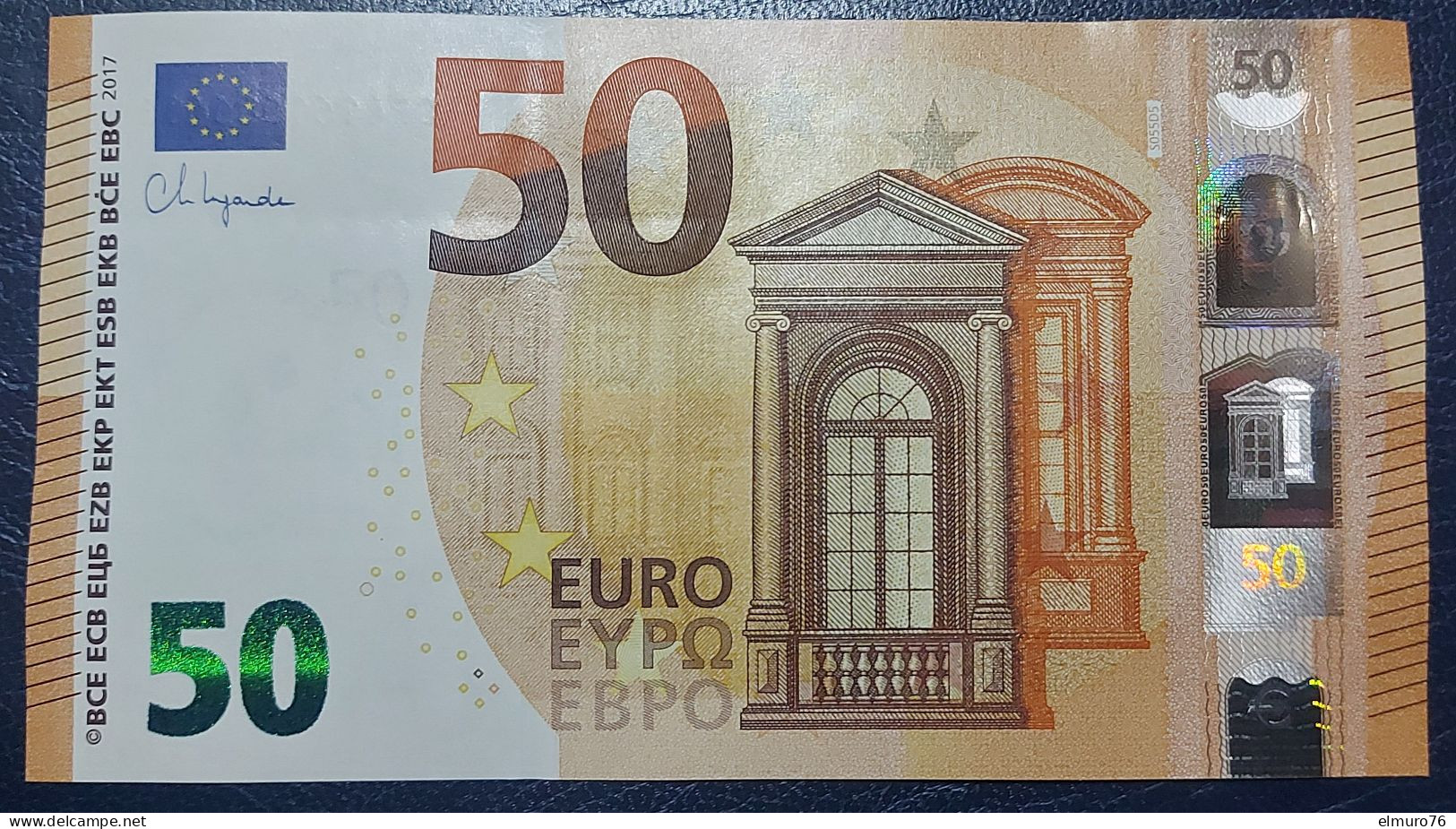 50 EURO S055D5 Italy Serie SF Ch 16 Lagarde Perfect UNC - 50 Euro