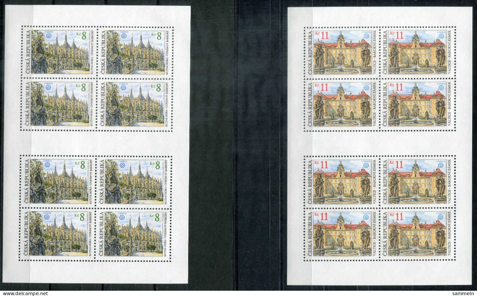 TSCHECHISCHE REPUBLIK 192-193 KB (2) Mnh - UNESCO - CZECH REPUBLIC / RÉPUBLIQUE TCHÈQUE - Blocks & Kleinbögen