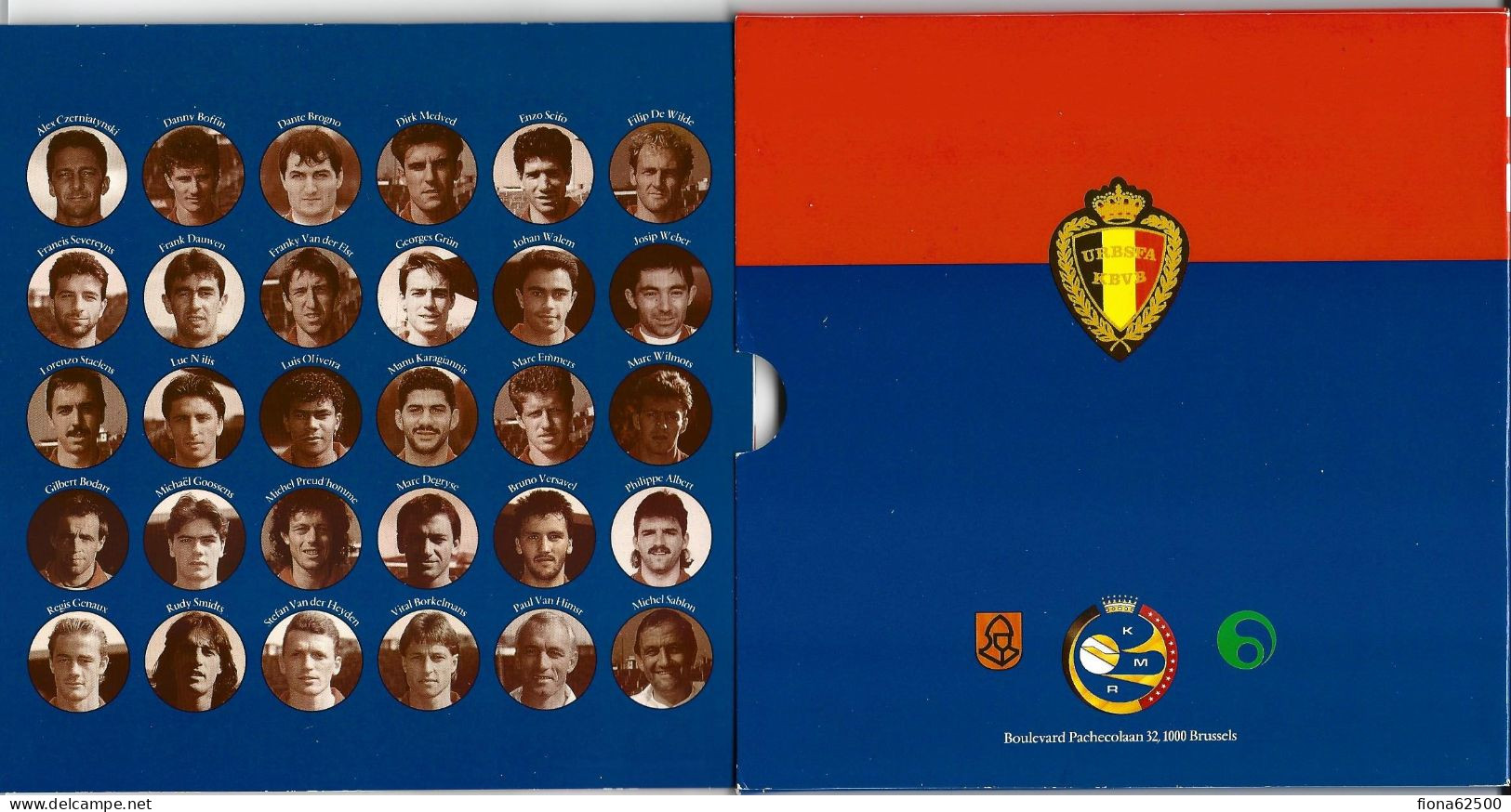 ROYAUME DE BELGIQUE . SERIE FDC 1994 . FOOTBALL . - FDEC, BU, BE & Münzkassetten