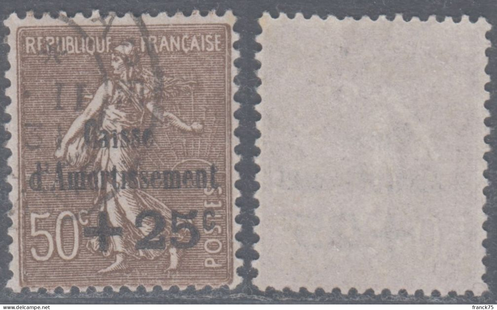 50c De La 4ème Série Caisse D'Amortissement Oblitéré TB (Y&T N° 267, Cote 40€) - 1927-31 Caisse D'Amortissement